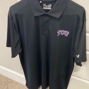 TCU under armour polo, size Large